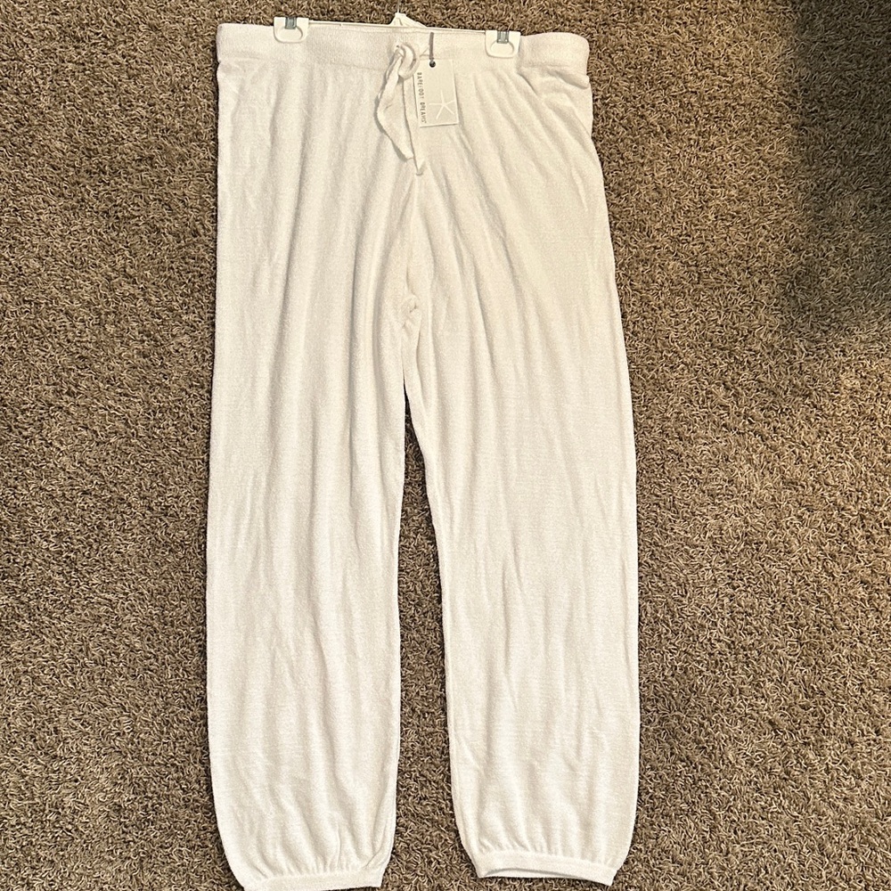 NWT - Barefoot Dreams CozyChic Ultra Lite Pants (White)